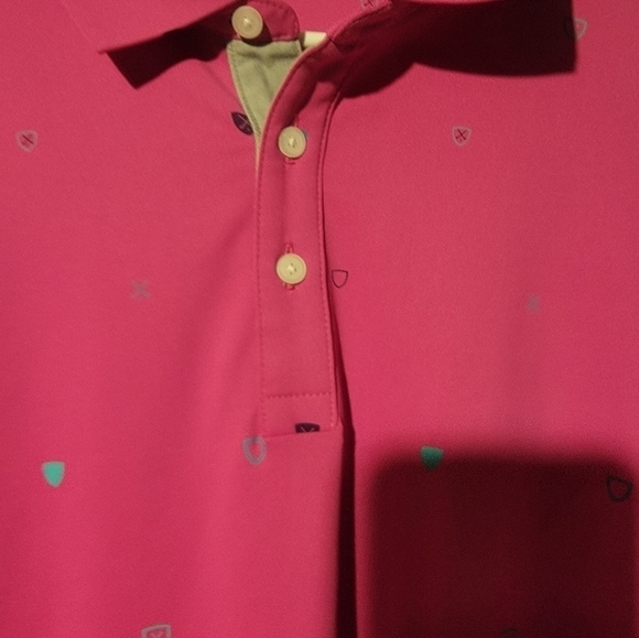 Nike Dri-FIT Men's Printed Golf Polo Short Sleeve Shirt Pink Size XL DH0645-621 - Picture 6 of 6